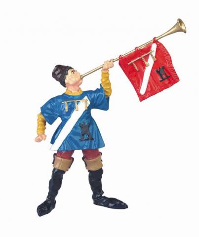 Plastoy Figurinen - Ritter N° 62019 - Le sonneur de tournoi - Héraut d'arme à la trompette