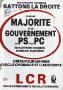 LCR - Ligue Communiste Révolutionnaire - élections 1981 - lot de 2 brochures - Plateforme législatives/Pour une majorité et un gouvernement du PS et du PC