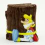 Uderzo (Asterix) - Werbung - Albert UDERZO - Astérix - Quick - 1999 - Vide-poches magique - 4 - Assurancetourix ligoté, décor tronc d'arbre