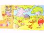 Winnie l'Ourson/Winnie the Pooh - Lot de 2 puzzle en mousse - Winnie, Porcinet, Bourriquet, Tigrou dans la maison et dehors