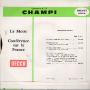 Decca - Champi - Optimiste n° 28 - La Messe/Conférence sur la France - Disque 45 tours Decca 460.665