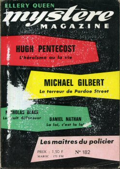 OPTA Mystère Magazine n° 182 -  - Mystère Magazine n° 182 - Hugh Pentecost/Michael Gilbert