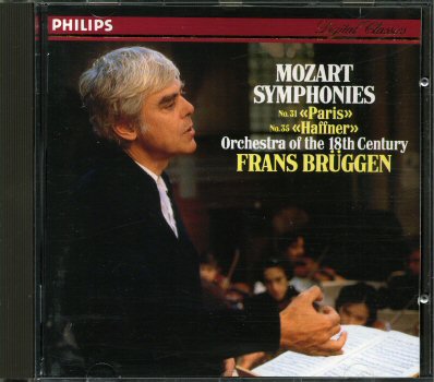 Audio/Video - Classical Music - MOZART - Mozart - Symphonies No. 31 Paris/No 35 Haffner - Frans Brüggen/The Orchestra of the 18th Century - Philips 416 490-2