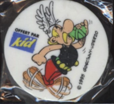 Uderzo (Asterix) - Advertising - Albert UDERZO - Astérix - Danone Kid - 1995 - Gomme ronde