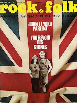 Music magazines -  - Rock & Folk n° 52 (mai 1971) - John Lennon et Yoko Ono (couverture)/Rolling Stones