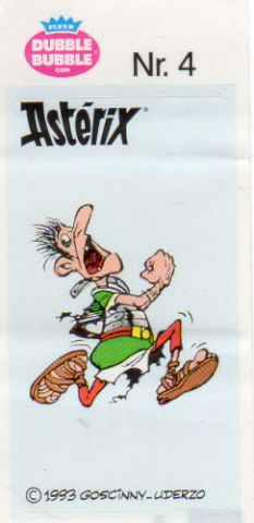 Uderzo (Asterix) - Advertising - Albert UDERZO - Astérix - Fleer - Dubble Bubble Gum - 1993 - Sticker - Nr. 4 - Légionnaire s'enfuyant