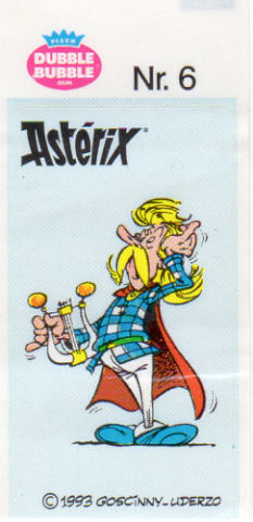 Uderzo (Asterix) - Advertising - Albert UDERZO - Astérix - Fleer - Dubble Bubble Gum - 1993 - Sticker - Nr. 6 - Assurancetourix