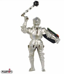 Plastoy figures - Knights N° 60441 - Knight with Ball and Chain and Red Stripe on Shield