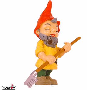 Plastoy figures - Garden dwarves N° 60924 - Le nain au râteau