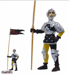 Plastoy figures - Knights N° 62012 - Knight Holding Black Flag with Dragon