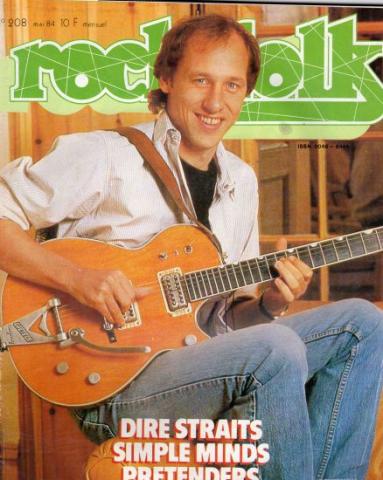 Music magazines -  - Rock & Folk n° 208 - mai 1984 - Dire Straits (couverture Mark Knopfler)/Simple Minds/Pretenders