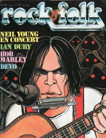 Music magazines -  - Rock & Folk n° 144 - 01/1979 - Neil Young en concert (couverture), Ian Dury, Bob Marley, Devo