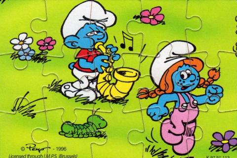 Peyo (Smurfs) - Kinder - PEYO - Schtroumpfs - Kinder - K97 n.113 - 1996 puzzle 2 (musique)