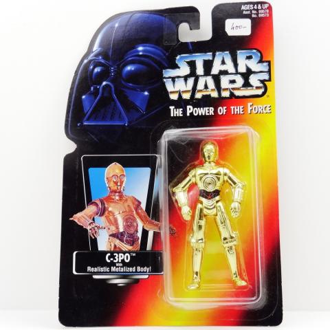 Star Wars - games, toys, figurines -  - Star Wars The Power of the Force - Kenner - 69573 - C-3PO with Realistic Metalized Body! - figurine 10 cm