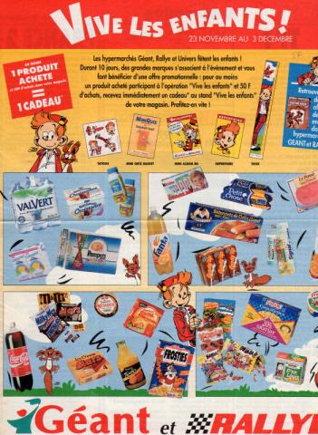 Tome et Janry (Spirou, Petit Spirou) - TOME ET JANRY - Spirou - Géant/Rallye - Vive les enfants - publicité extraite d'un magazine - Télé-Loisirs - 1994