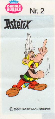 Uderzo (Asterix) - Advertising - Albert UDERZO - Astérix - Fleer - Dubble Bubble Gum - 1993 - Sticker - Nr. 2 - Astérix
