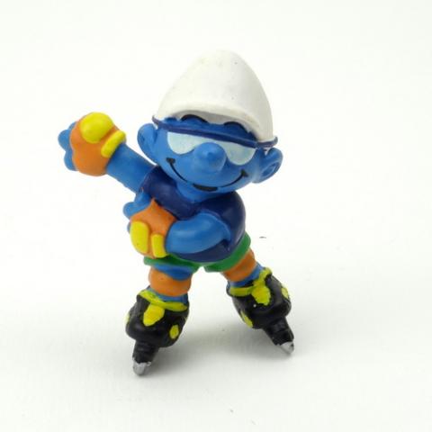 Peyo (Smurfs) - Figurines - PEYO - Schtroumpfs - Schleich - 20442 - Schtroumpf roller - figurine