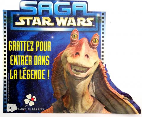 Star Wars - advertising - George LUCAS - Star Wars - La Française des Jeux - Saga Star Wars - PLV Jar Jar Bin - 44 x 36 cm