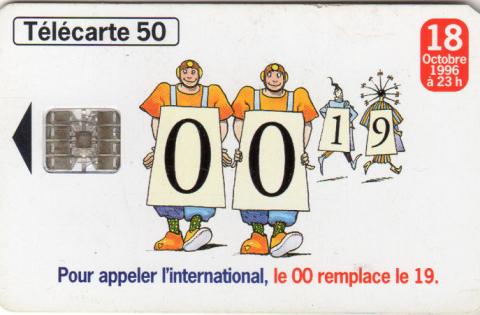 Giraud-Moebius - MOEBIUS - Moebius - France Telecom - numérotation à 10 chiffres - télécarte 50 (porteurs de pancartes jaunes)