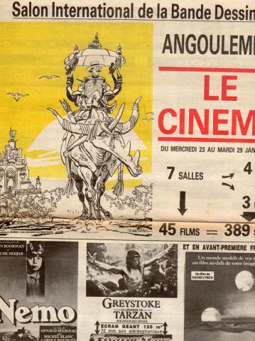 Mézières (Documents & Collectibles) - Jean-Claude MÉZIÈRES - Mézières - Salon de la BD Angoulême 12 - 25-26-27 janvier 1985 - Bâtisseurs de rêves - Le cinéma : programme