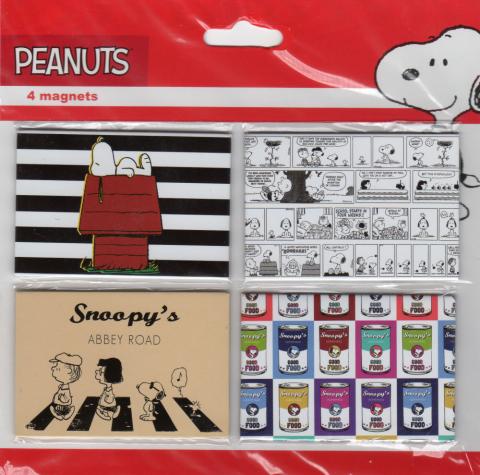 PEANUTS - Charles M. SCHULZ - Peanuts - The Concept Factory - 4 magnets - Niche/Strip/Snoopy's Abbey Road/Snoopy's Good Food