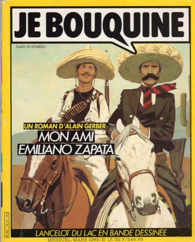 Je bouquine n° 13 - Alain GERBER - Je bouquine n° 13 - mars 1985 - Mon ami Emiliano Zappata (Alain Gerber)/Lancelot du Lac en bande dessinée