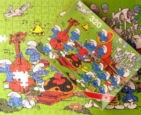 Peyo (Smurfs) - Games, toys - PEYO - Schtroumpfs - ASS-PUZZLE - Schlumpfmusik - puzzle 320 pièces - 40 x 50 cm