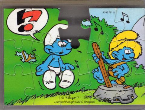 Peyo (Smurfs) - Kinder - PEYO - Schtroumpfs - Kinder - K97 n.111 - 1996 puzzle 2 (musique)