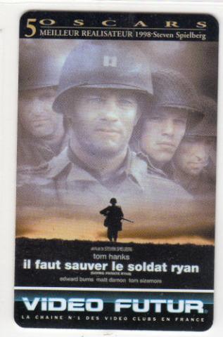 Cinema -  - Video Futur - Carte collector n° 63 - Il faut sauver le soldat Ryan - Tom Hanks