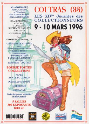 Hitte - Patrick HITTE - Hitte - Coutras, Les XIVès Journées des collectionneurs - 9-10 mars 1996 - Prospectus