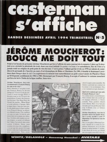 CASTERMAN S'AFFICHE n° 5 - Nicolas WINTZ - Casterman s'affiche n° 5 - avril 1994 - Jérôme Moucherot : Boucq me doit tout/Poster Hanomag Henschel (N. Wintz) 42 x 54 cm