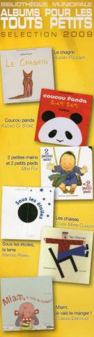 Bookmarks -  - Rennes - Bibliothèque Municipale - Albums pour les tout-petits, sélection 2009 - marque-page