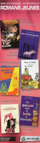 Bookmarks -  - Rennes - Bibliothèque Municipale - Romans jeunes, sélection 2009 - marque-page