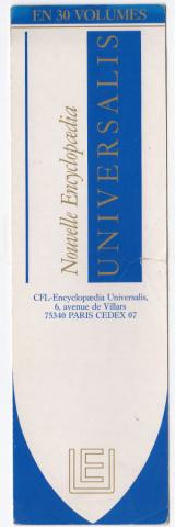 Bookmarks -  - Nouvelle Encyclopaedia Universalis en 30 volumes - marque-page