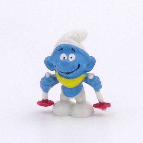 Peyo (Smurfs) - Figurines - PEYO - Schtroumpfs - Schtroumpf skieur - figurine 3,5 cm