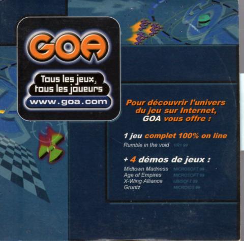 Collections, Creative Leisure, Model -  - Goa - Tous les jeux, tous les joueurs - Pour découvrir l'univers du jeu sur Internet, Goa vous offre 1 jeu complet 100% en ligne + 4 démos de jeux (Midtown Madness/Age of Empires/X-Wing Alliance/Gruntz) CD-rom