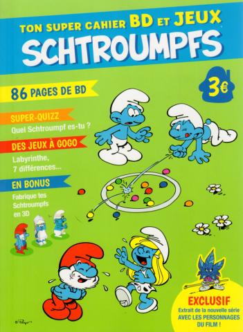 Peyo (Smurfs) - Various documents and objects - PEYO - Ton super cahier BD et Jeux Schtroumpfs