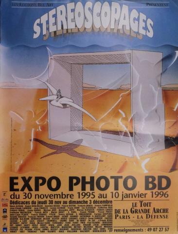 Giraud-Moebius - MOEBIUS - Moebius - Stéréoscopages - 1995 - Expo photo BD du 30/11/1995 au 10/01/1996 - affiche 80 X 60 cm