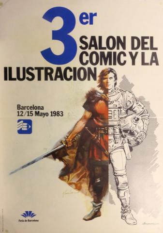 Comics - Auteurs divers (Documents & Produits dérivés) -  - 3er Salon del Comic y la Ilustracion - 1983 - Barcelona 12/15 Mayo - Affiche 48 x 68 cm
