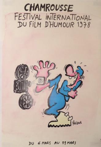 REISER - REISER - Reiser - Chamrousse - 1978 - Festival International du Film d'Humour - Affiche 41 x 61 cm