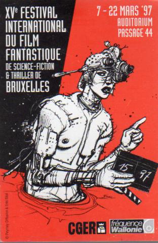 Bilal - Enki BILAL - Bilal - XVe Festival International du Film Fantastique de Science-Fiction & Thrillers de Bruxelles 7-22 mars 1997 - Petit calendrier au verso