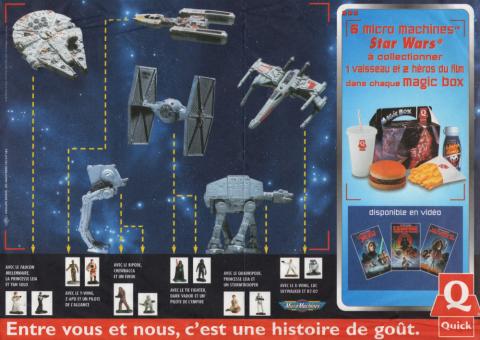 Star Wars - advertising - George LUCAS - Star Wars - Quick - Set présentant la collection de figurines micro machines