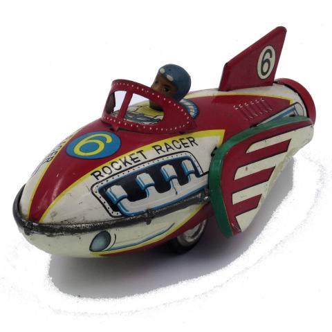 Sci-Fi/Fantasy - Robots, toys and games -  - Jouet ancien - Rocket Racer à Friction MF 735 - Tôle - Made in China