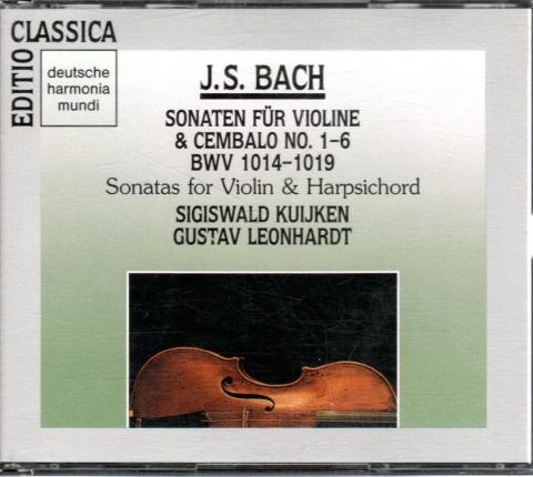 Audio/Video - Classical Music - Johann Sebastian BACH - Bach - Sonates pour violon & clavecin 1-6 BWV 1014-1019 - Sigiswald Kuijken/Gustav Leonhardt - 2 CD Deutsche Harmonia Mundi GD77170