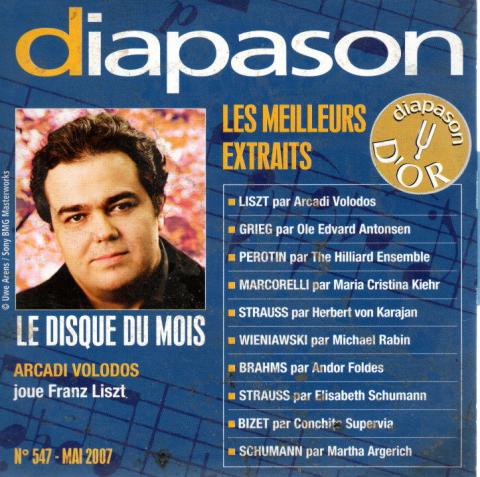 Audio/Video - Classical Music -  - Diapason d'Or n° 547 - mai 2007 - Le disque du mois : Arcadi Volosoq joue Franz Liszt - CD