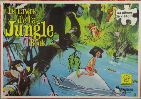 Disney - Toys & Games - DISNEY (STUDIO) - Walt Disney - Waddingtons/Capiepa - 732102 - Jungle book (Le Livre de la Jungle) - Puzzle 64 pièces - 36 x 24 cm