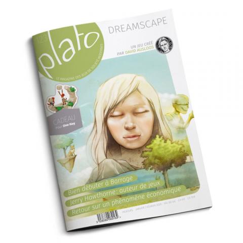Plato n° 123 - Janvier/Février 2020 - Dreamscape, un jeu créé par David Ausloos/Bien débuter à Barrage/Jerry Hawthorne : auteur de jeux/Retour sur un phénomène économique
