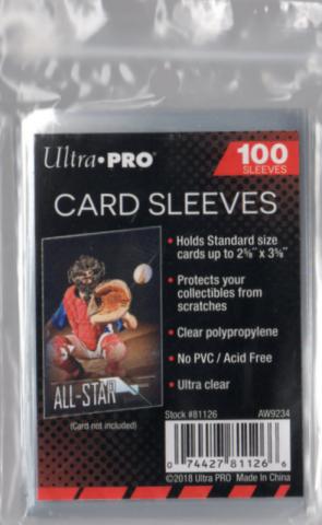 Ultra-Pro - Card Sleeves - 2 5/8 x 3 5/8  US Transparent Soft - 100-Pack