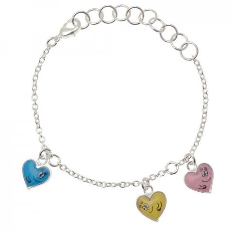 Pixi bijoux Kids (jewels) - Barbapapa - coloured hearts silvery bracelet