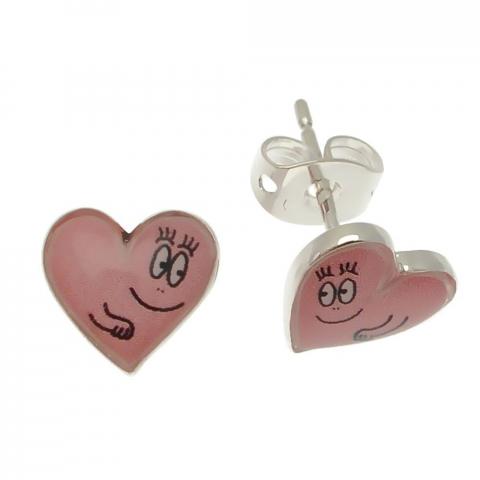 Pixi bijoux Kids (jewels) - Barbapapa - pink heart earrings